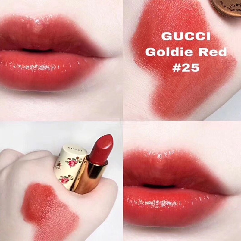 GUCCI 古驰 2019新款口红碎花25#Goldie Red2.jpg